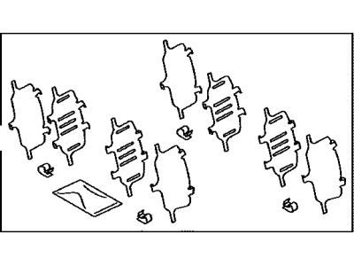 Toyota 04945-04070 Shim Kit, Anti Squeal, Front