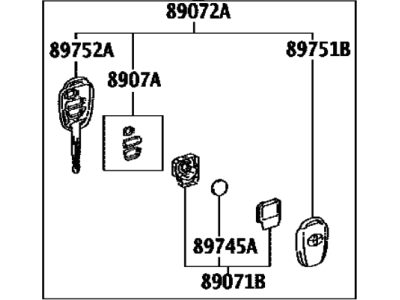 Toyota Tacoma Car Key - 89070-04060