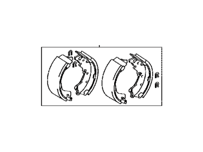 Toyota 04495-04010 Shoe Kit, Rear Brake