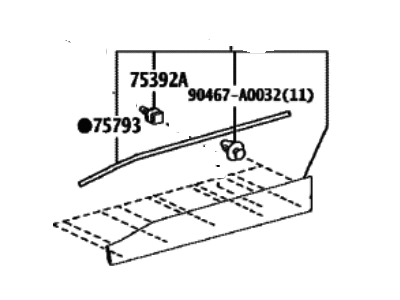 Toyota 75073-0R190-C0 MOULDING SUB-ASSY, F