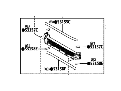 Toyota 53019-0R120 SHUTTER SUB-ASSY, RA