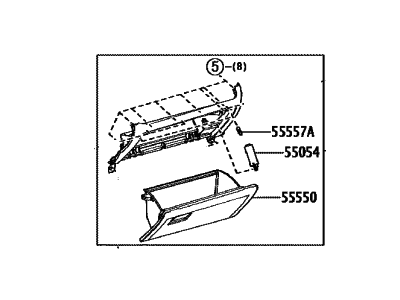 2023 Toyota RAV4 Glove Box - 55303-0R140-C0