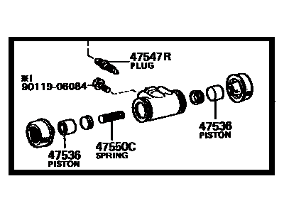 1986 Toyota Van Wheel Cylinder - 47550-39215