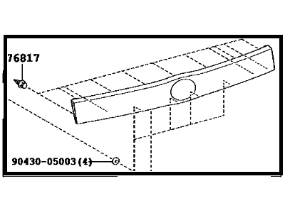 Toyota 76801-47070-J0 Garnish Sub-Assembly, Ba