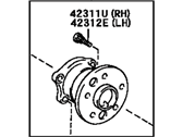 Toyota Solara Wheel Hub - 42410-07010 Rear Axle Bearing And Hub Assembly, Left