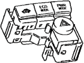 Toyota Prius Hazard Warning Switch - 84012-47060 Control & Panel Sub-Assy, Integration