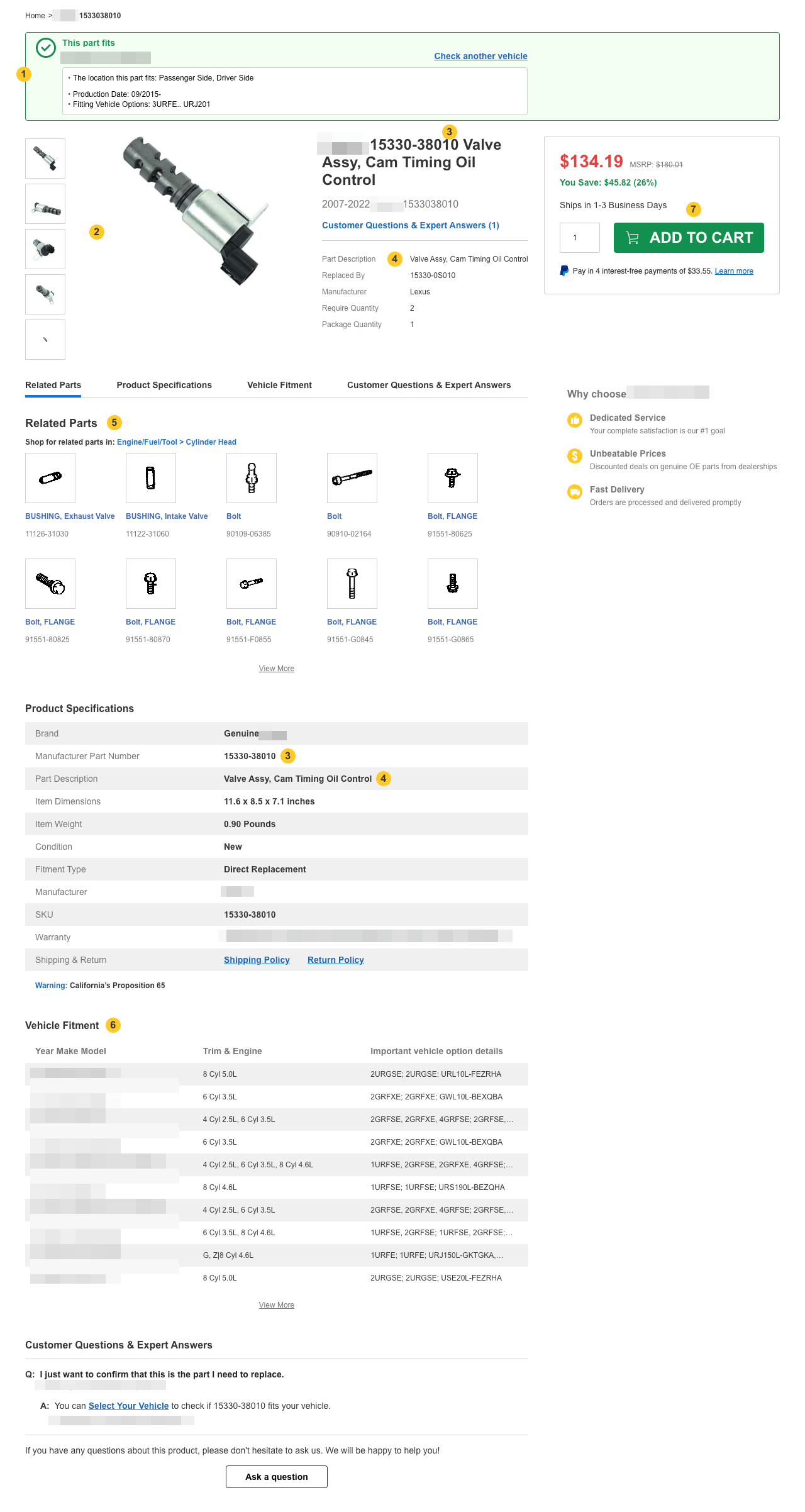 How do I find out more information about the part? Step 2